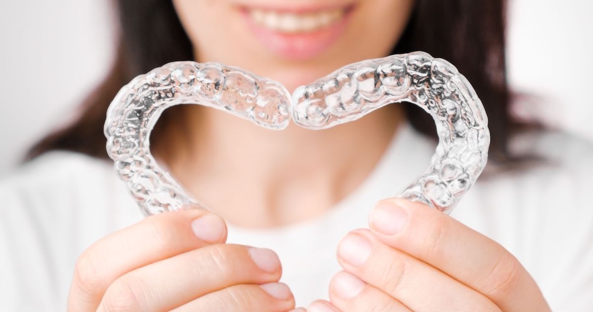 Hart gemaakt van Impress clear aligners 