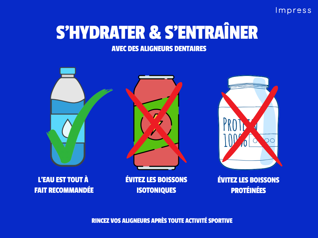 Que boire pendant son entraînement sportif si l'on porte des aligneurs dentaires