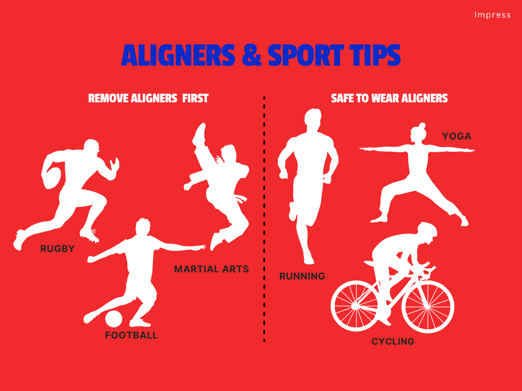 Sports that are safe to keep wearing aligners with