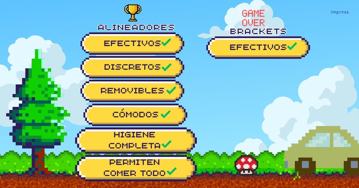 Infografía sobre las ventajas de los alineadores invisibles.