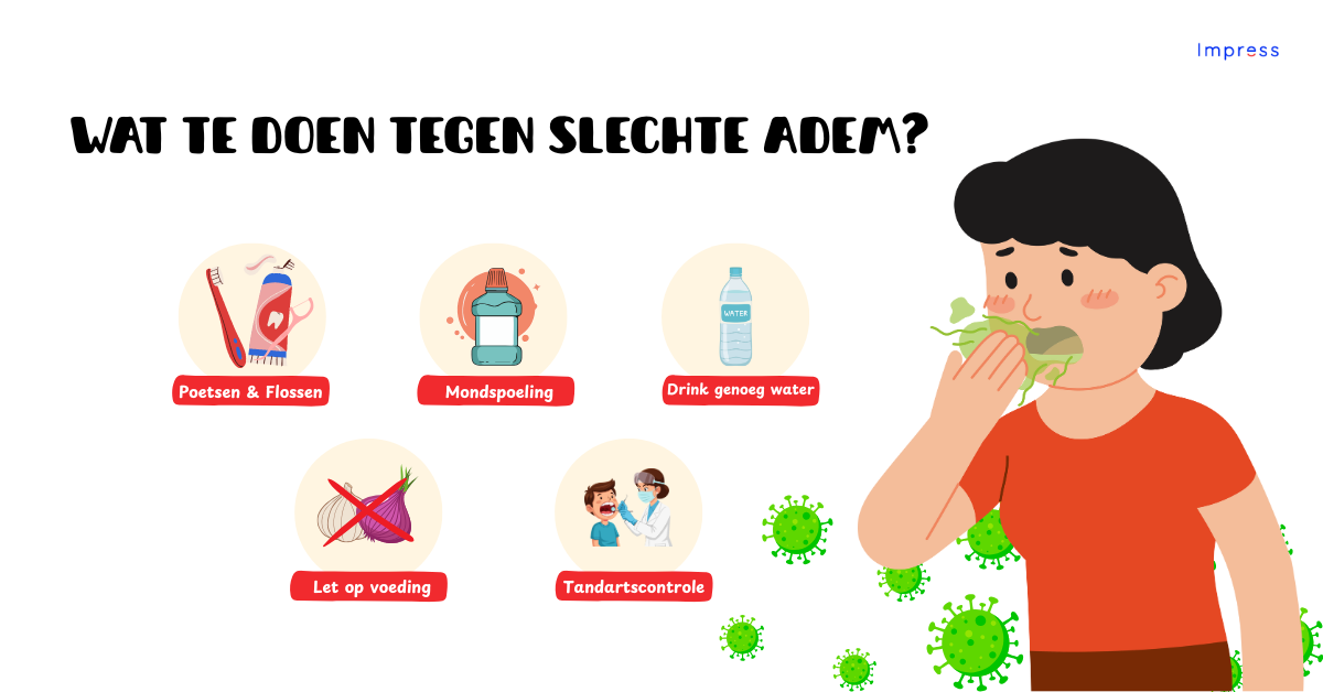 Infographic over wat te doen tegen slechte adem