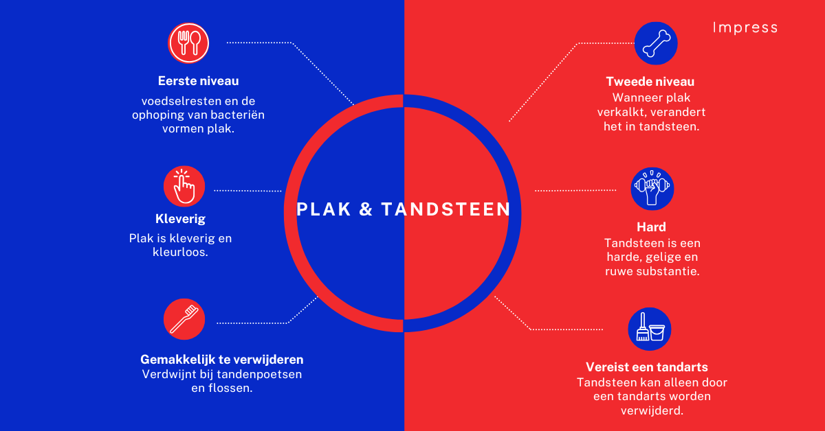 Verschil tussen plak en tandsteen