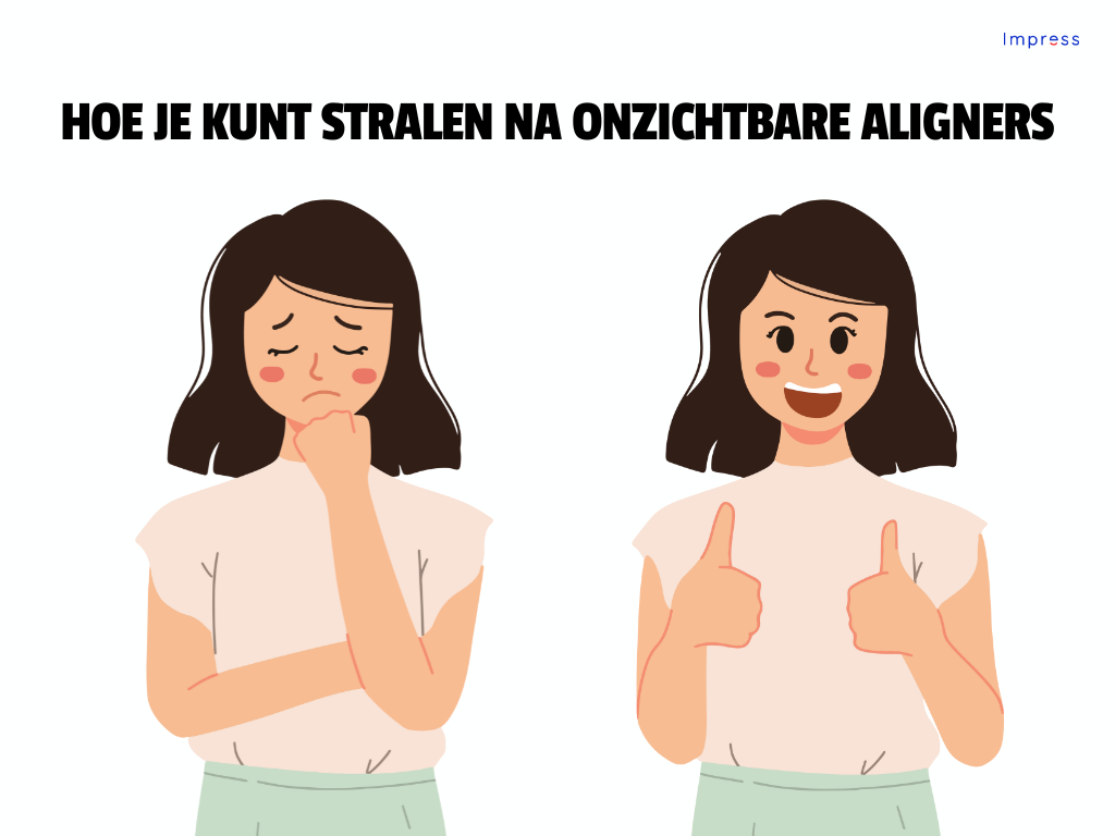 een ongelukkig vrouw en een vrouw die gelukkig is naar haar behandeling bij Impress