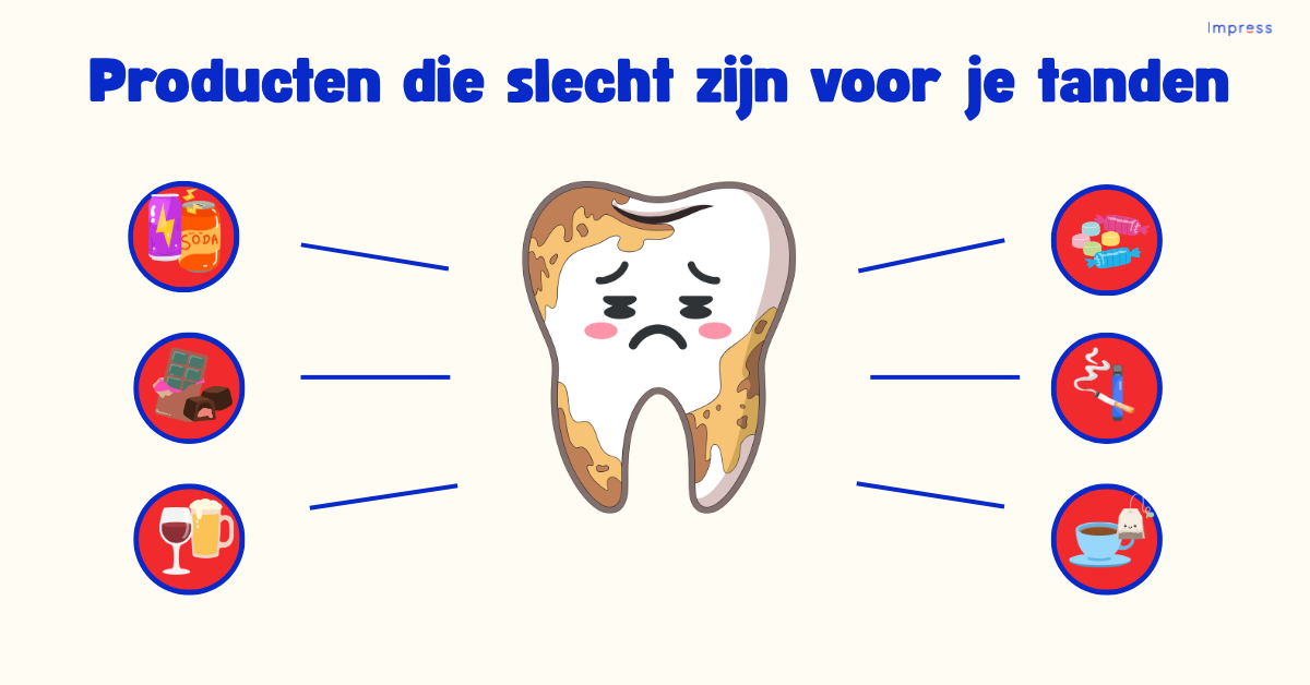 infographic over wat slecht is voor je tanden