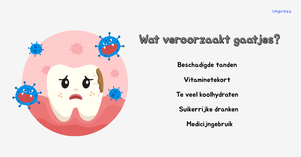 infographic wat veroorzaakt gaatjes