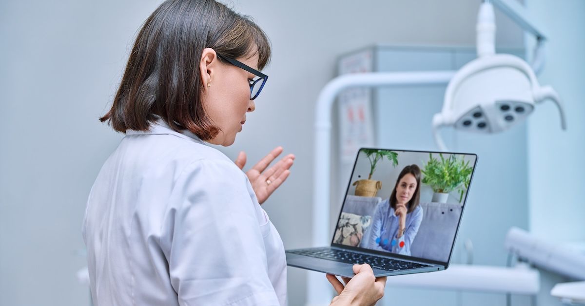 Doctor talking to a patient remotely