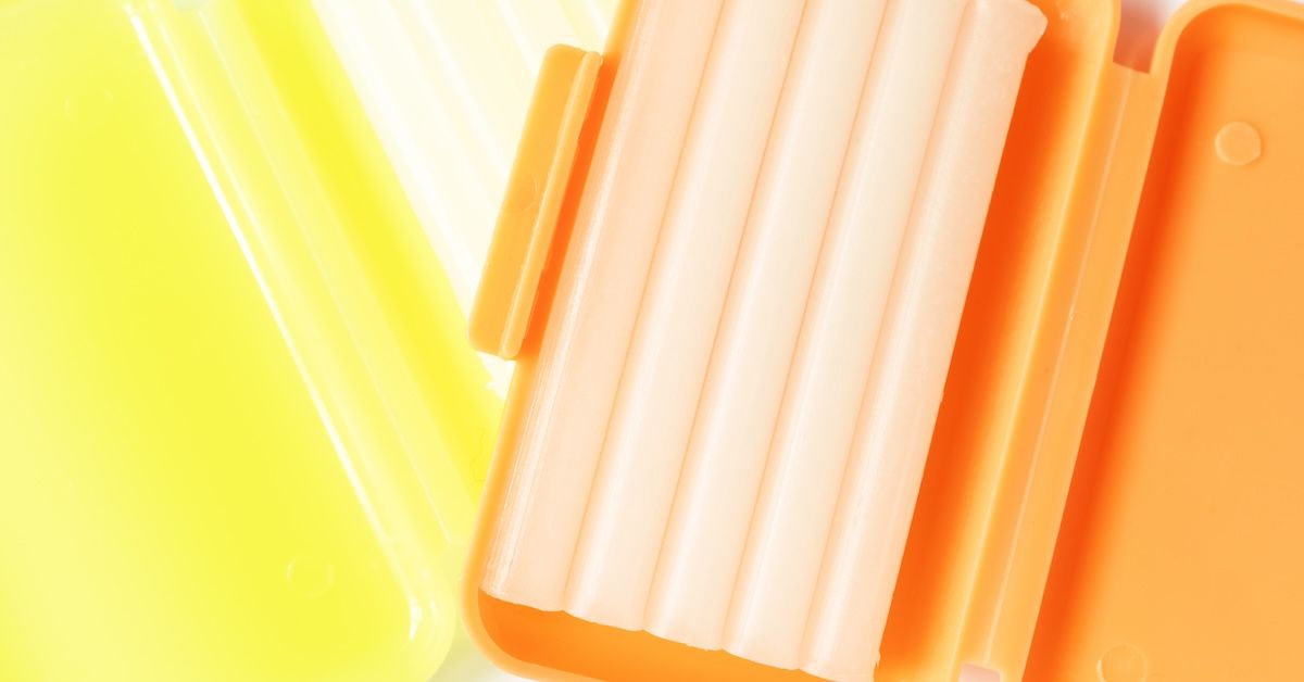 Dental wax in bright colored case