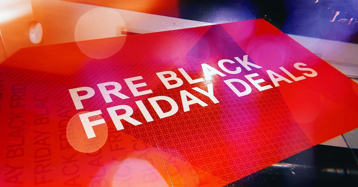 Pre-Black Friday deals sale sign