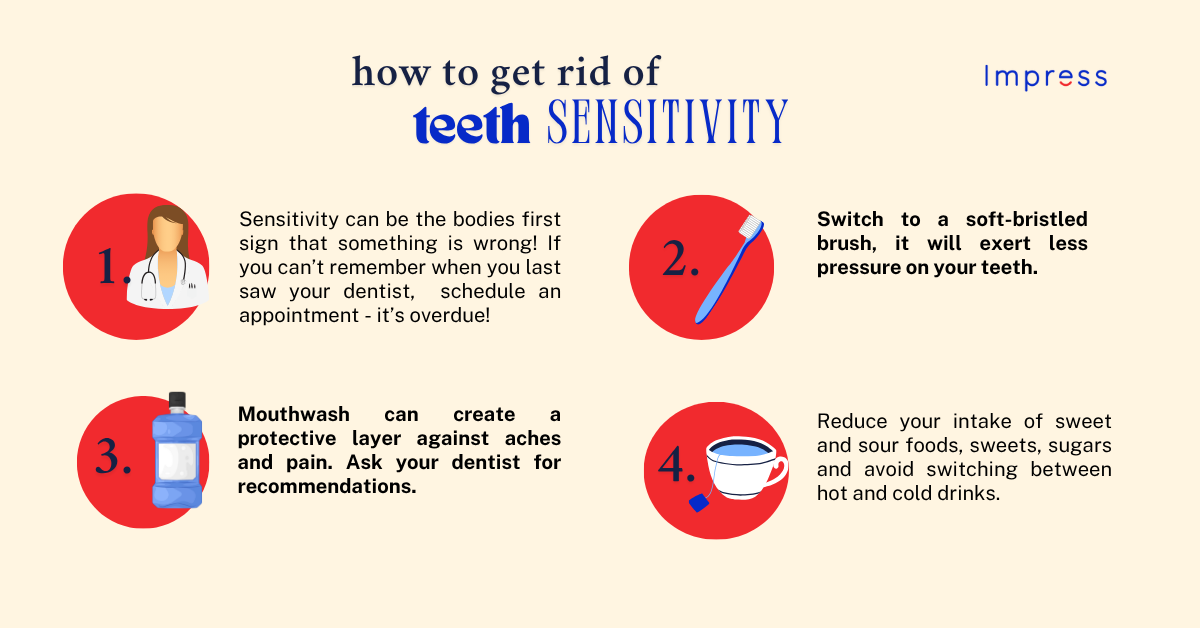 Infographic on getting rid tooth sensitivity